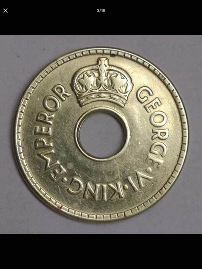 英属斐济的中孔机制币