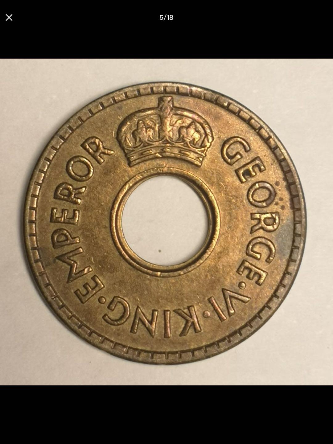 英属斐济的中孔机制币