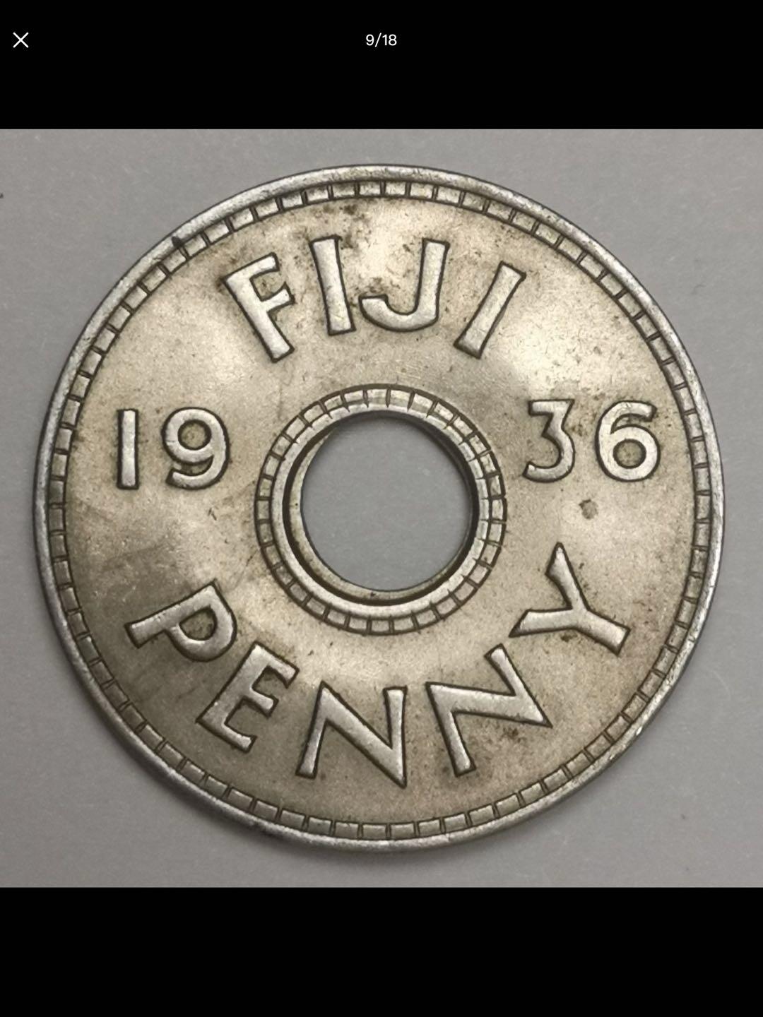 英属斐济的中孔机制币