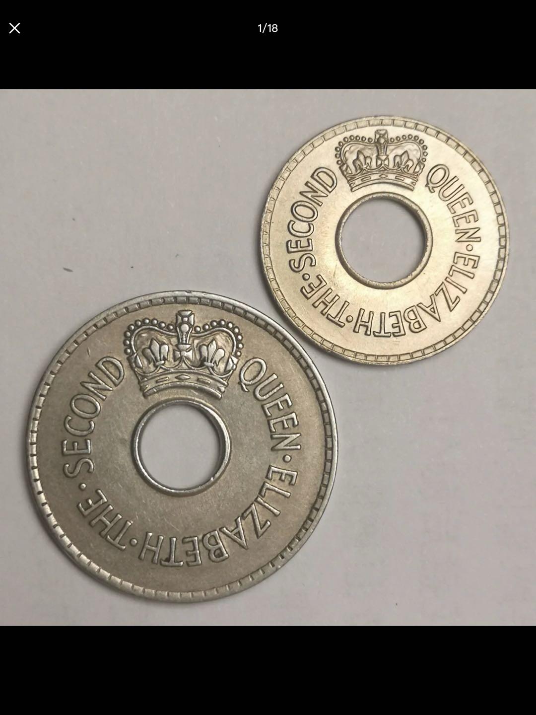 英属斐济的中孔机制币