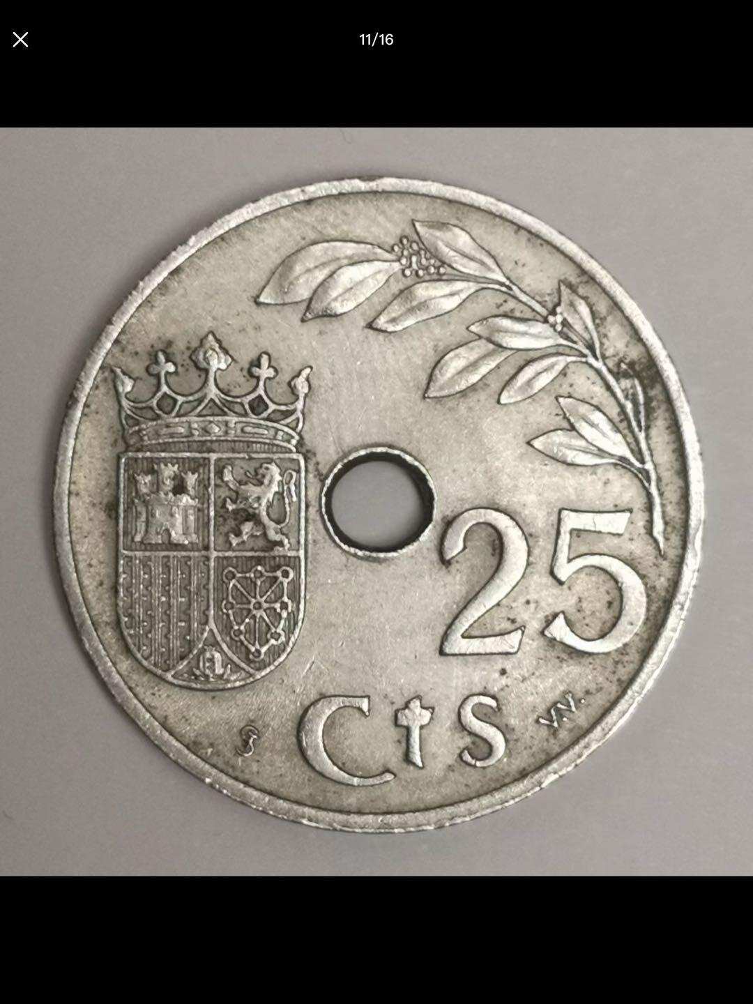 西班牙的中孔机制币