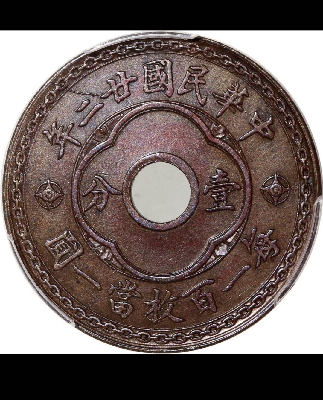 民国时期的中孔机制币