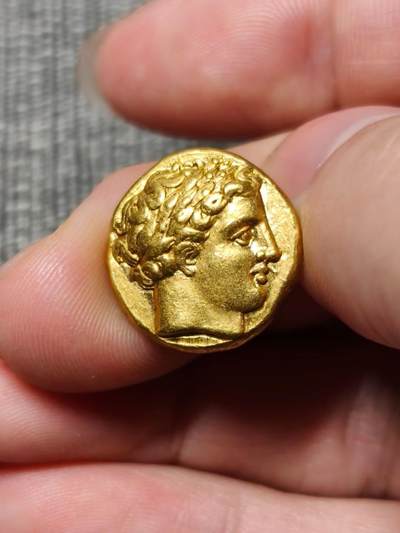 古希腊马其顿太阳神阿波罗金币