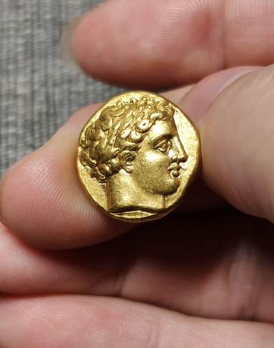 古希腊马其顿太阳神阿波罗金币