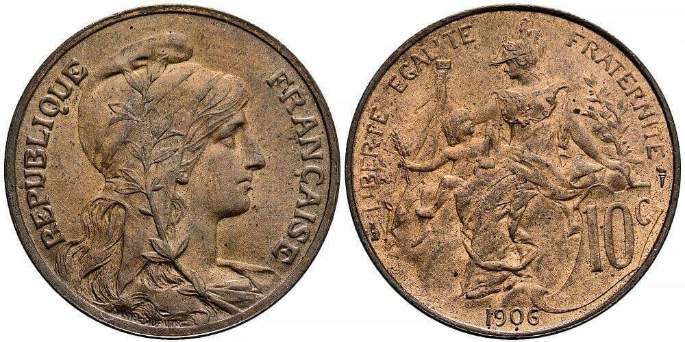 法郎硬币上的“玛丽安娜”