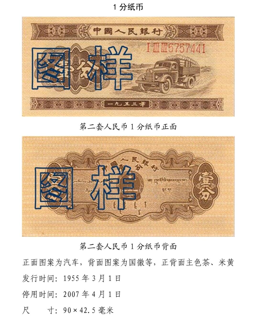 共和国第二套人民币1分