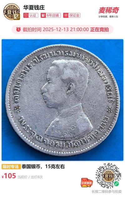 泰国银币，15克左右