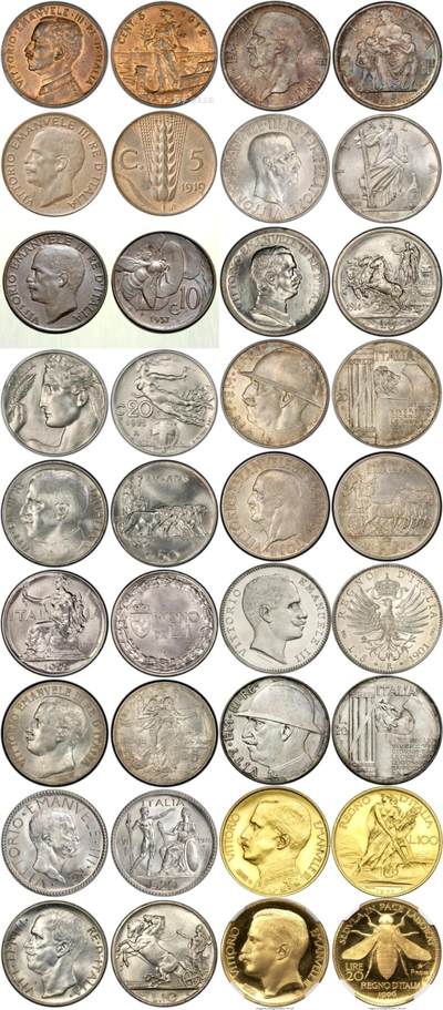 意大利王国 硬币大全套（大佬藏币我藏图）