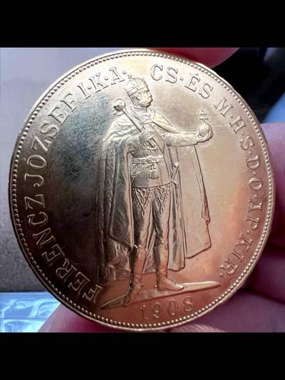 1908年奥匈帝国100科罗纳金币