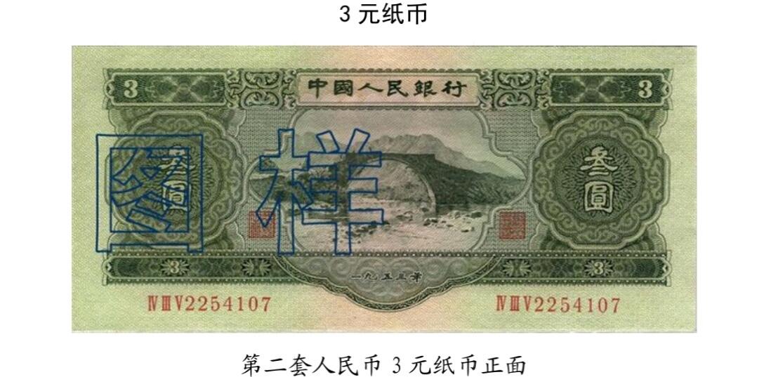 共和国第二套人民币三元