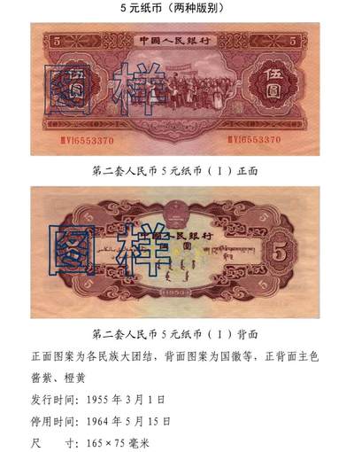 共和国第二套人民币五元