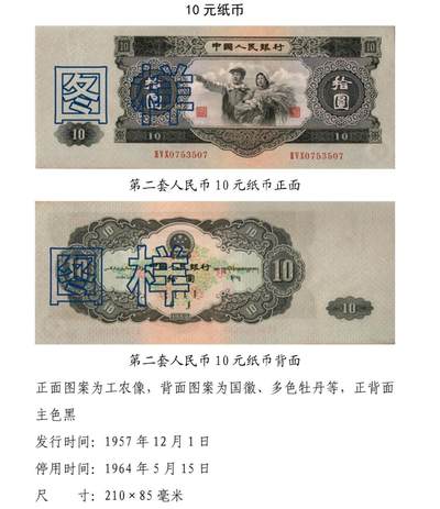 共和国第二套人民币十元