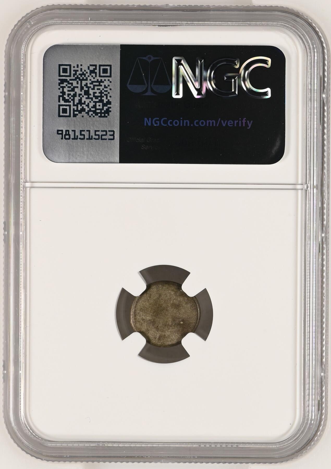 NGC AU58 柬埔寨1600年-1860年神鸟2PE银币，打制上佳，带光美品