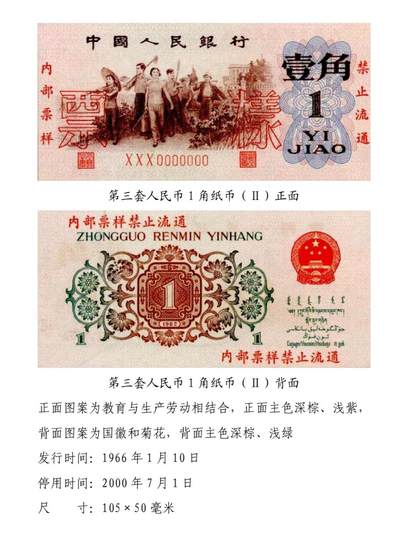 共和国第三套人民币一角02