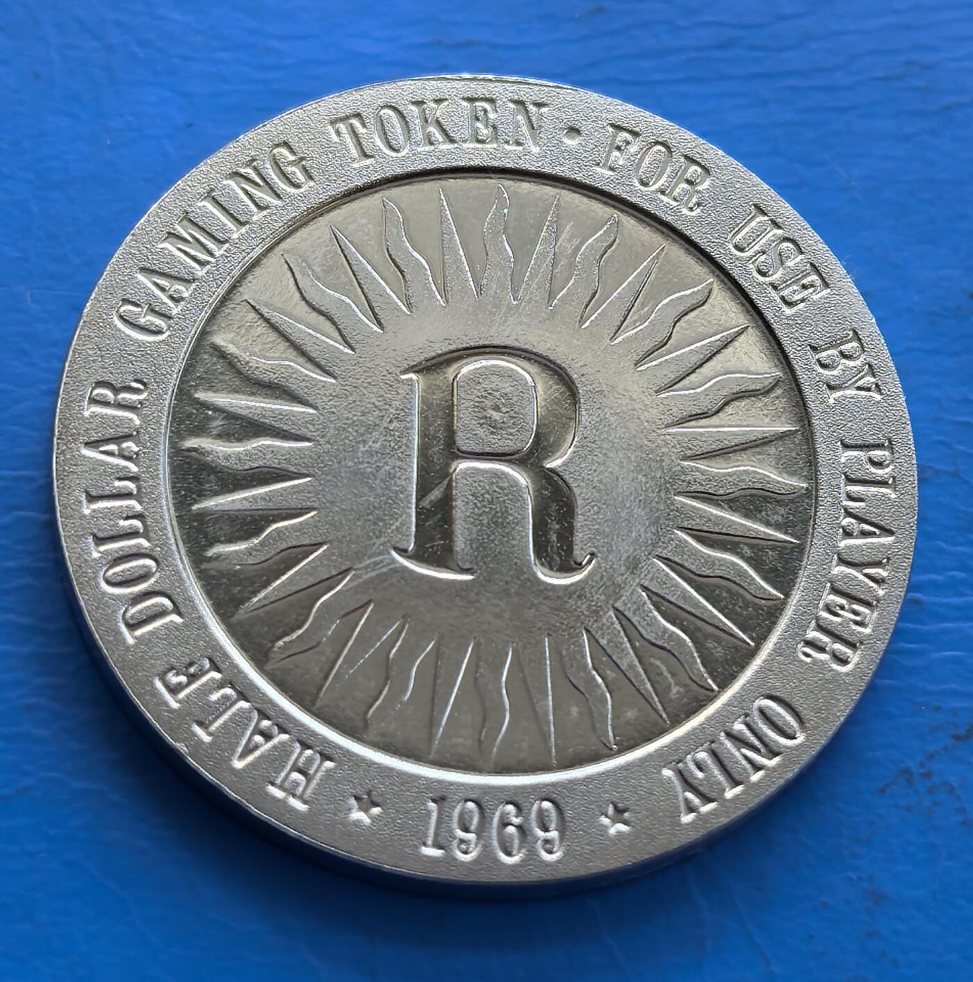 安提瓜西印度群岛1969年半元代用币，直径29.5mm，12克