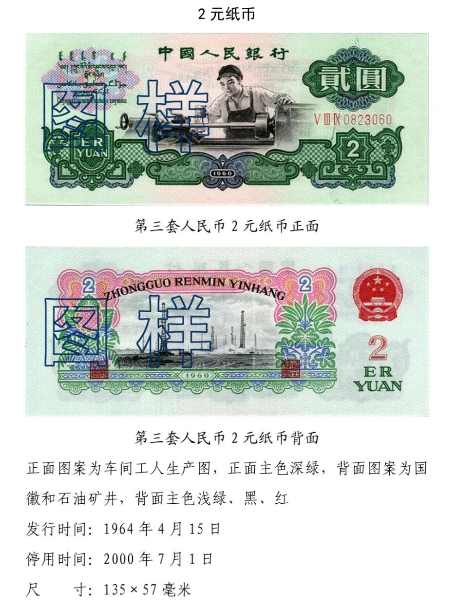 共和国第三套人民币贰元