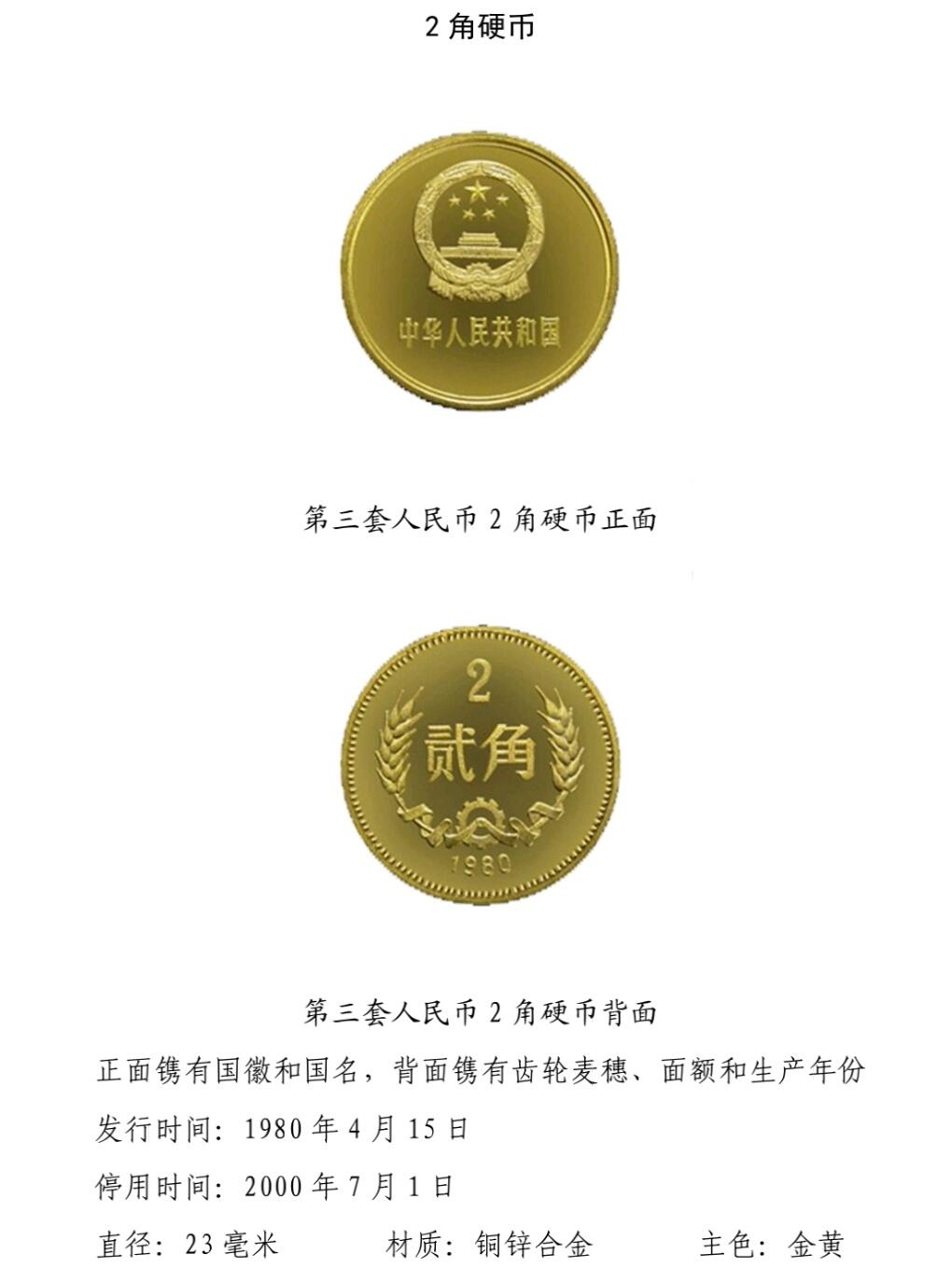 共和国第三套人民币2角硬币