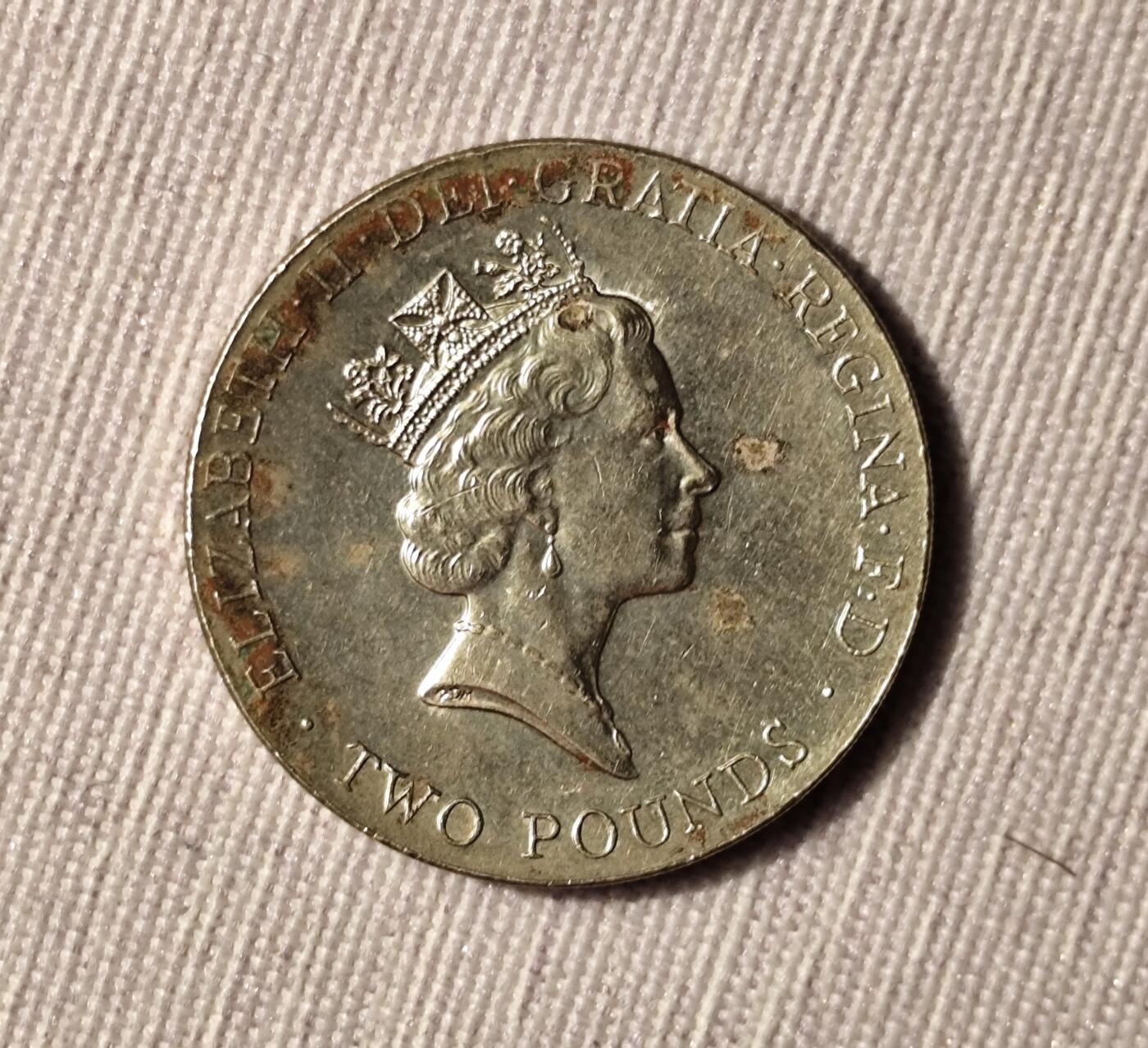 英国96年欧洲杯2英镑纪念币