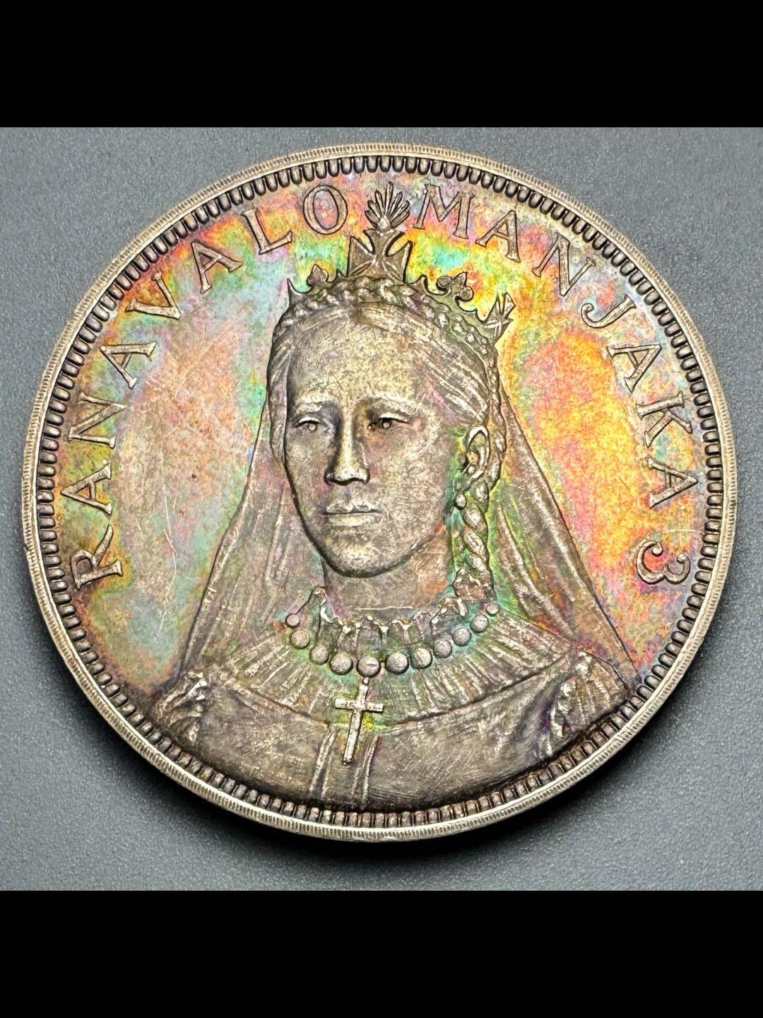 1895年马达加斯加臆造币精制5法郎