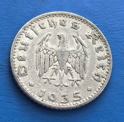 德国1935年希特执政初期50芬尼D版