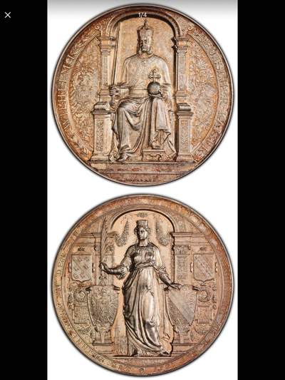 1877年威廉一世访问斯特拉斯堡银章