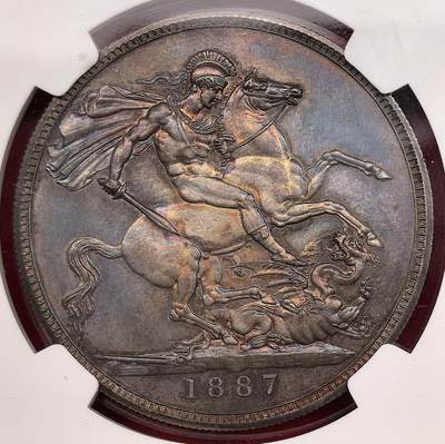 1887年英国老维高冠马剑精铸NGC-PF63