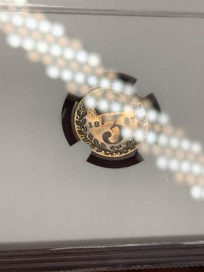 NGC PF64 英国1887年维多利亚高冠精制3便士银币