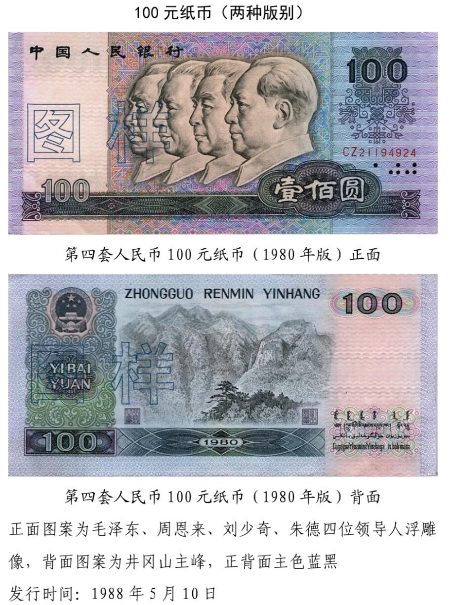 共和国第四套人民币一百元80版