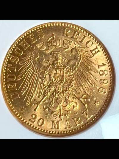 普鲁士帝国1896年20马克金币