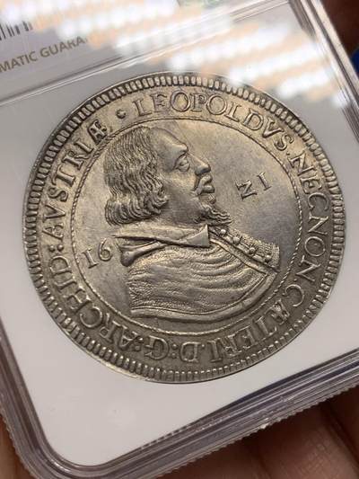 NGC MS63 神圣罗马帝国 奥地利1621年 利奥波德 泰勒大银币