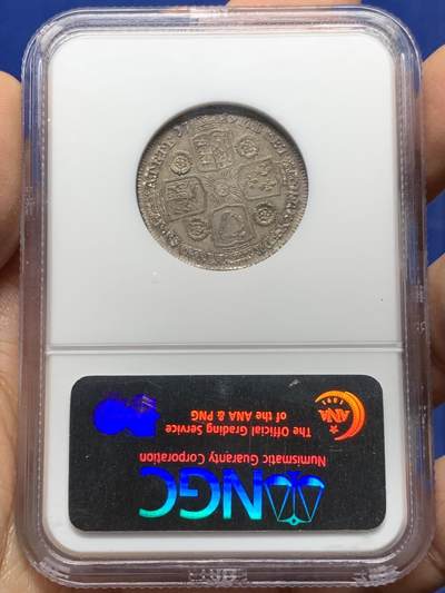 NGC MS63 英国1739年乔治二世玫瑰1先令银币