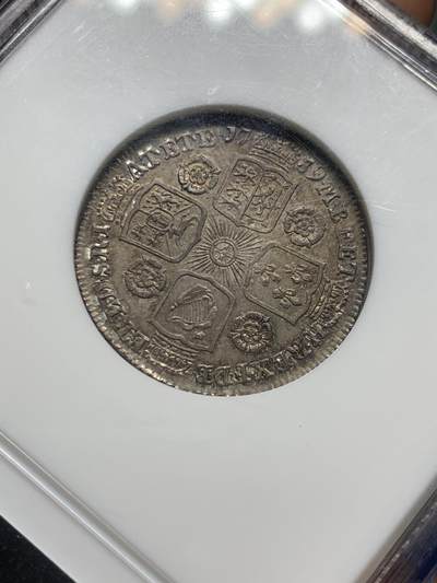 NGC MS63 英国1739年乔治二世玫瑰1先令银币