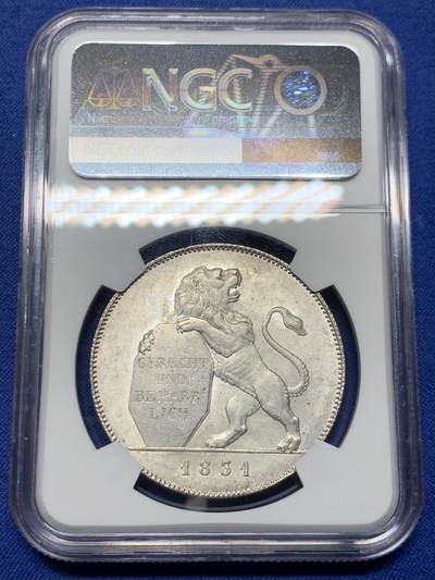 NGC MS62 德国1831年巴伐利亚路德维希一世公正而持久历史泰勒