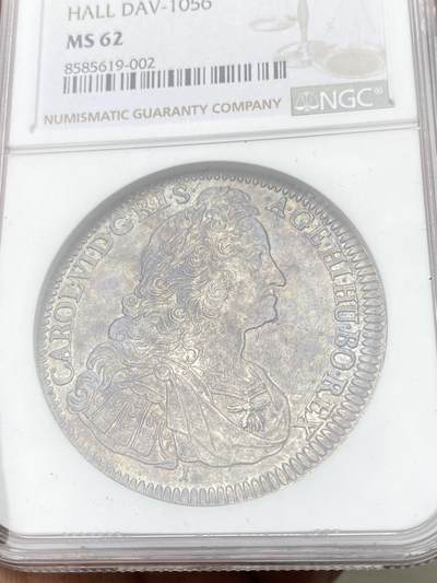 『藏图』NGC MS62 1737年神圣罗马帝国查理六世双头鹰大泰勒