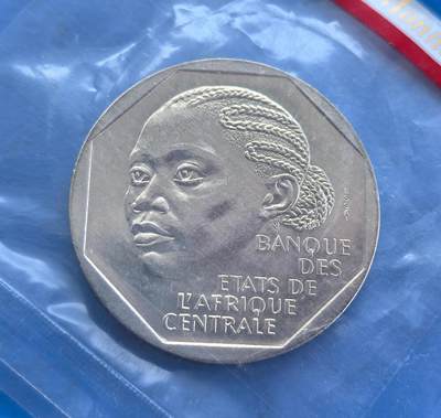 喀麦隆（中非国家银行发行）1985 年 500 法郎试铸币（ESSAI）