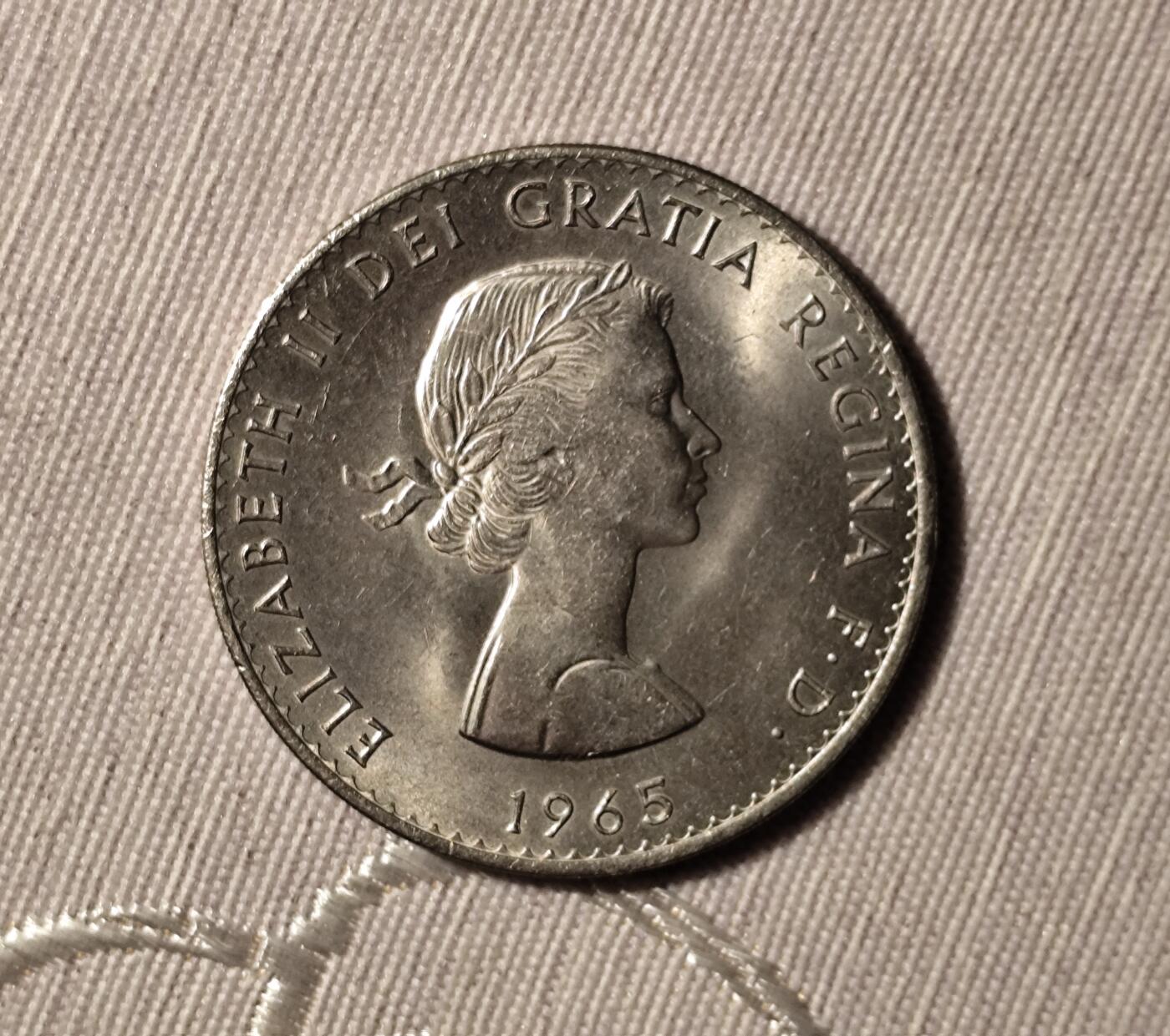 英国1965年丘吉尔逝世克朗纪念币