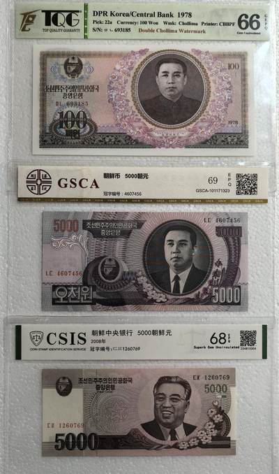 三版金日成头像纸币