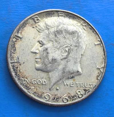 美国1968年半圆银币