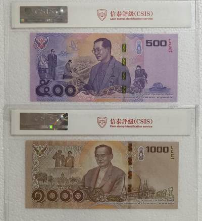 普密蓬去世一周年纪念钞