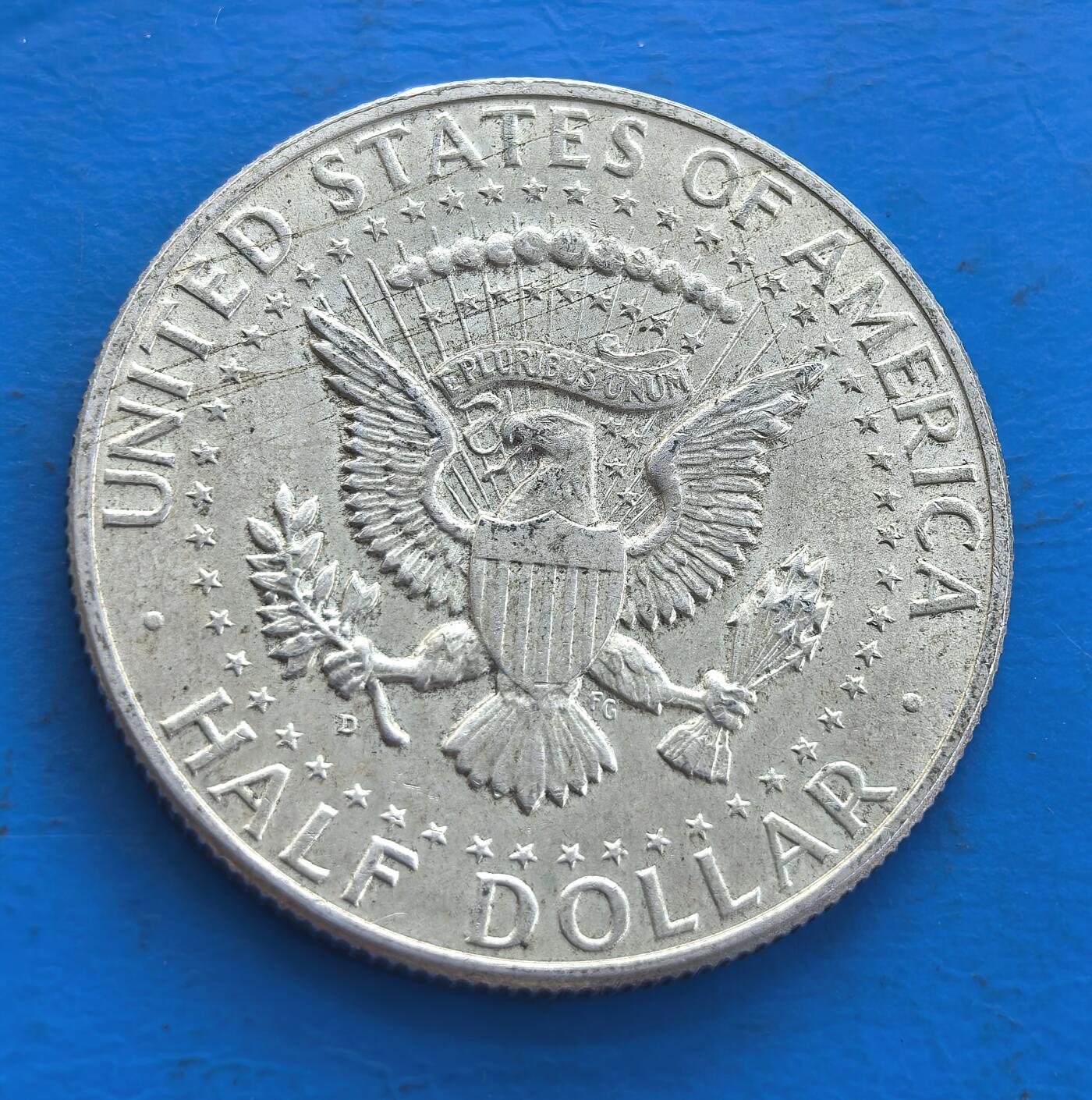 美国1964年肯尼迪高银50分币