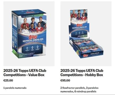 25/26 Topps UCC欧战球星卡1月15日重磅上市，足坛收藏盛宴再启新篇