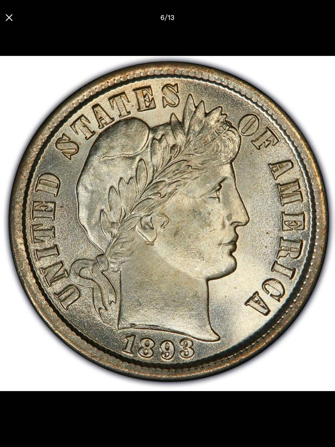 美国历代10美分银币