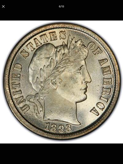 美国历代10美分银币