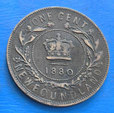 英属纽芬兰1880年壹分分铜币