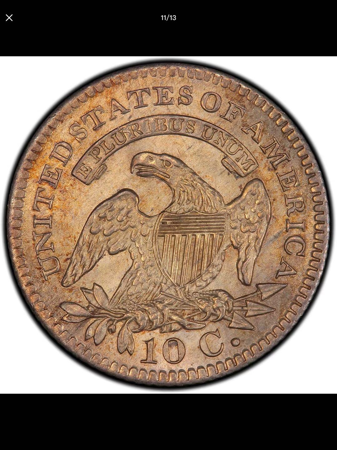 美国历代10美分银币