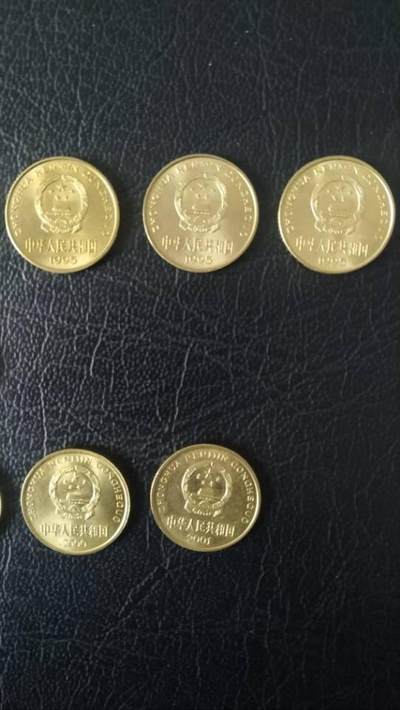 老版的铜五角若干枚流通好品