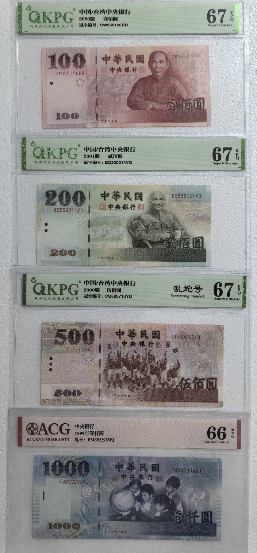 横五版新台币纸币