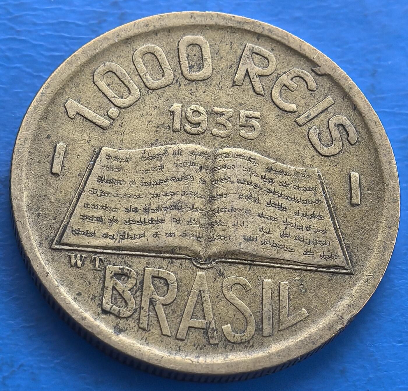  全网少见巴西1935年雕刻教育家若昂・安奇塔1000 瑞斯