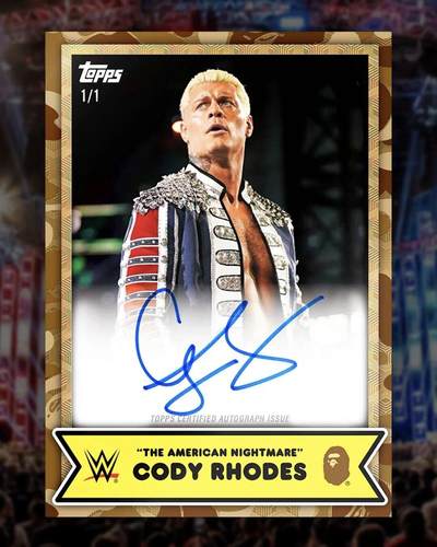 Topps又玩起潮流联名！邀潮牌BAPE推出WWE收藏卡