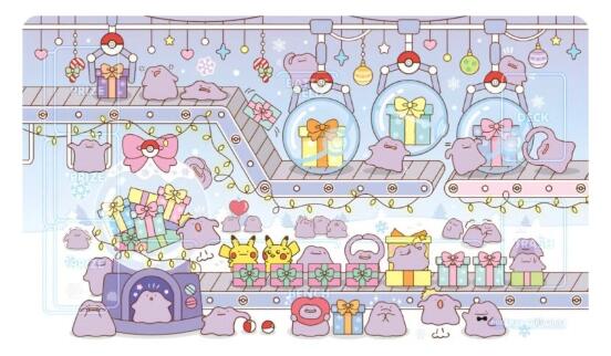 韩国推出圣诞主题百变怪宝可梦卡牌周边